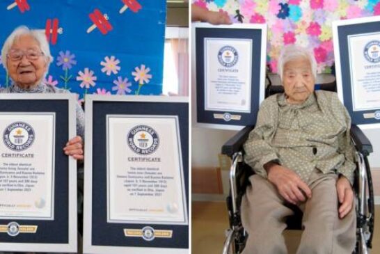 Japanese sisters certified as world's oldest twins at 107